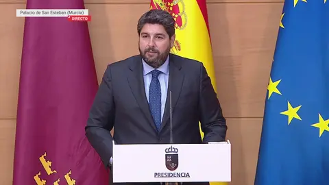 L&oacute;pez Miras, durante su discurso en la toma de posesi&oacute;n de los consejeros