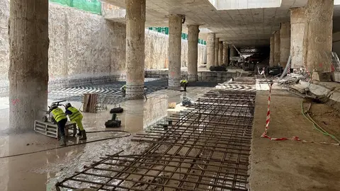 Imagen de las obras en la nueva estaci&oacute;n de Murcia del Carmen (foto: EP)