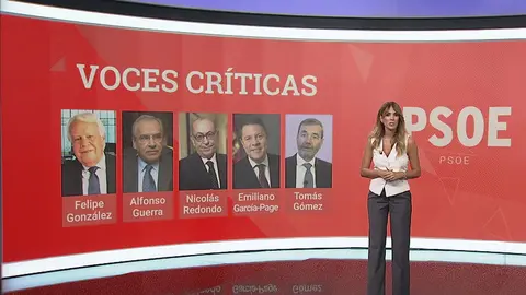 Algunas de las voces cr&iacute;ticas del PSOE contra la amnist&iacute;a (foto: La 7)