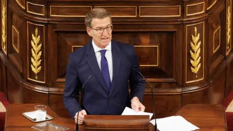 N&uacute;&ntilde;ez Feij&oacute;o, durante su discurso