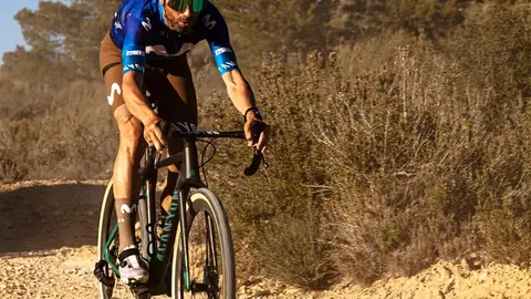 Valverde en una prueba de Gravel