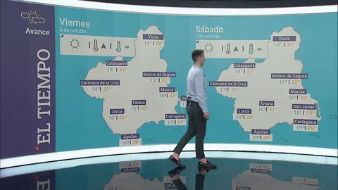 Previsi&oacute;n para el viernes y el jueves en la Regi&oacute;n de Murcia (foto: La 7)