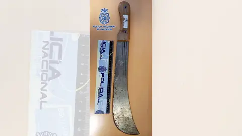Arma usada, presuntamente, en la disputa (foto: PN)
