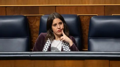 Irene Montero, en su esca&ntilde;o en el Congreso de los Diputados (Archivo)