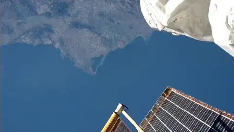Imagen del Mar Menor captada por la Estaci&oacute;n Espacial Internacional (foto: EEI)
