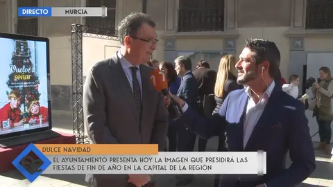 Jos&eacute; Francisco Bayona entrevista en directo al alcalde de Murcia, Jos&eacute; Ballesta (foto: La 7)