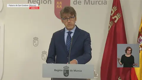 Luis Alberto Mar&iacute;n, durante el anuncio de la aprobaci&oacute;n de presupuestos