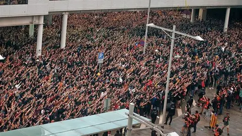 Protesta de Tsunami Democratic en 2017