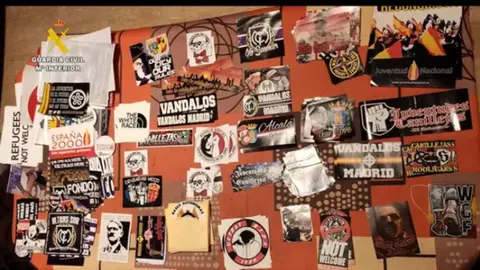 Contenido propagand&iacute;stico de ideolog&iacute;a nazi encontrado en los registros.