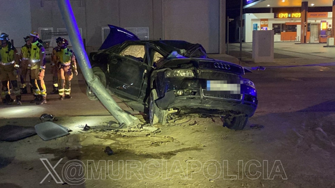 Imagen del coche siniestrado