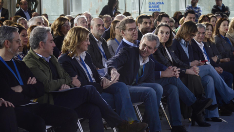 Dirigentes del PP en la Interparlamentaria de Ourense (Foto: Rosa Veiga - EP)