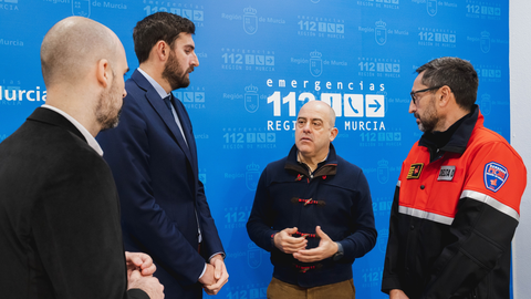 El vicepresidente y consejero de Interior, Emergencias y Ordenaci&oacute;n del Territorio, Jos&eacute; &Aacute;ngel Antelo, durante la reuni&oacute;n de la Comisi&oacute;n Permanente del Consorcio de Extinci&oacute;n de Incendios y Salvamento de la Regi&oacute;n de Murcia.