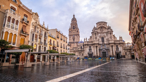 Plaza de Belluga, en el centro de Murcia