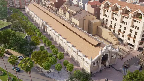 Recreaci&oacute;n del Mercado de Ver&oacute;nicas tras las obras (foto: Ayuntamiento de Murcia)