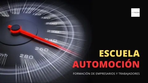 Cartel Escuela de Automoci&oacute;n de FREMM.