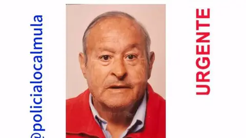 Francisco Raigal Boluda, hombre desaparecido en Mula (foto: Polic&iacute;a Local de Mula)