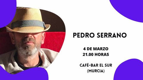 Pedro Serrano presenta su proyecto 'P&aacute;jaros' este lunes en el Caf&eacute; El Sur, dentro del ciclo de los 'Lunes Literarios'