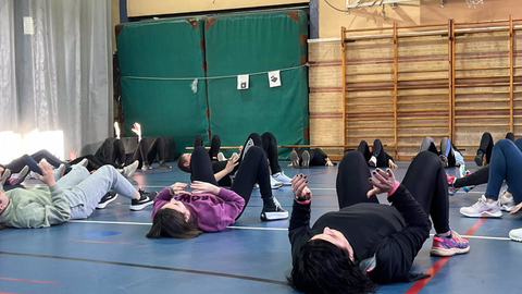 Las participantes durante el taller