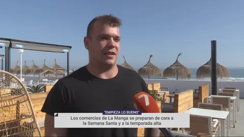 Los comercios, restaurantes y bares de La Manga, preparados para la Semana Santa (foto: La 7)