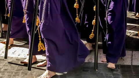 Detalle de la procesi&oacute;n de los &lsquo;Salzillos&rsquo;, del Viernes Santo en Murcia