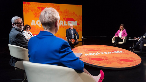 Especial 'Aqu&iacute; Parlem' de TVE con los portavoces de los grupos del Parlament