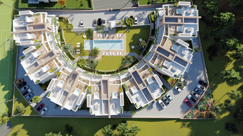 Vista a&eacute;rea de 'Las Orqu&iacute;deas' en La Manga Club