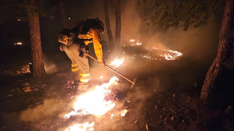 Incendio forestal declarado en un paraje de Cieza