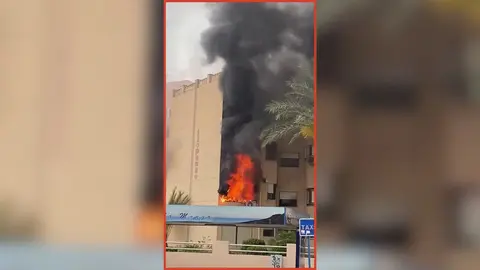 Incendio en La Manga del Mar Menor que ha sido provocado por una lavadora secadora (foto: La 7)