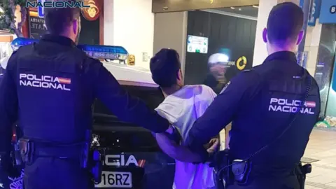 El hombre que fue detenido por quemar varios contenedores en Murcia (foto: PN)