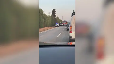 Accidente en la RM-311 que une a las diputaciones cartageneras de La Palma y Los Beatos (foto: La 7)