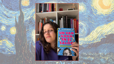 Imagen de Clara Gonz&aacute;lez Freyre de Andrade, m&aacute;s conocida en redes sociales como @claramore_, con su libro 'Un Van Gogh en el sal&oacute;n'