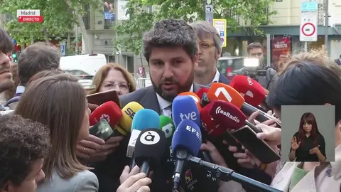 Fernando L&oacute;pez Miras, presidente de la Regi&oacute;n de Murcia (foto: La 7)