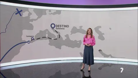 El Borkum, carguero que se dirige hacia Rep&uacute;blica Checa y que parar&aacute; en Cartagena (foto: La 7)