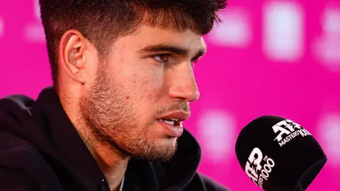 Carlos Alcaraz, en rueda de prensa en Roland Garros (foto: EP)