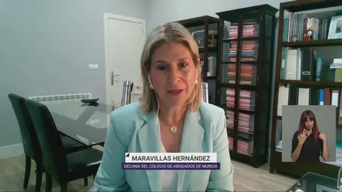 Maravillas Hern&aacute;ndez, decana del Colegio de Abogados de Murcia (foto: La 7)