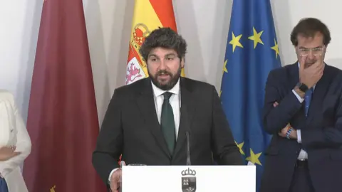 Fernando L&oacute;pez Miras, presidente de la Regi&oacute;n de Murcia (foto: La 7)