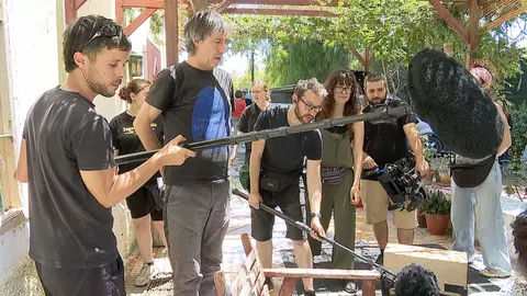 Momento del rodaje de la pel&iacute;cula 'Sorda' (foto: La 7)