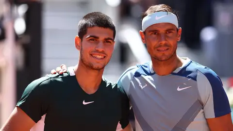 Carlos Alcaraz y Rafa Nadal (foto: EP)