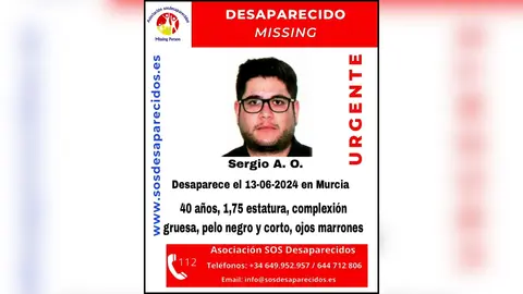 Buscan a un hombre desaparecido en Murcia (foto: SOS Desaparecidos)