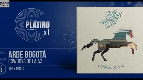 Arde Bogot&aacute; consigue el 'Disco de Platino' por