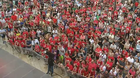 Aficionados del Jimbee Cartagena en Cartagena (foto: La 7)