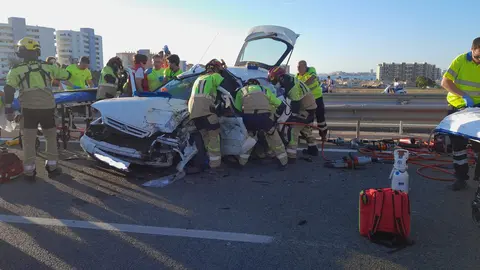 Accidente tr&aacute;gico en La Manga. (foto: @EmergenciasCT)