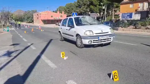 Carretera N-344 a su paso por la Fuente del Pino, en Jumilla, donde han atropellado a una mujer de 90 a&ntilde;os (foto: La 7)