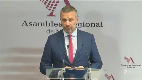 Joaqu&iacute;n Segado, portavoz del Grupo Parlamentario Popular en la Asamblea Regional de Murcia (foto: La 7)