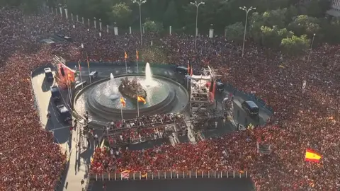 Madrid celebra la cuarta Eurocopa de f&uacute;tbol (foto: RFEF)