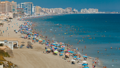 Fotograf&iacute;a de una playa de La Manga del Mar Menor realizada por Sergio Gonz&aacute;lez
