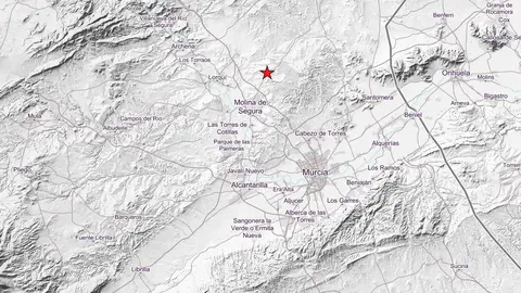 Terremoto de 2,5 en Molina de Segura (foto: IGN)