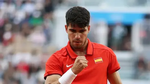 Carlos Alcaraz en los Juegos Ol&iacute;mpicos de Par&iacute;s 2024 (foto: Agencias)