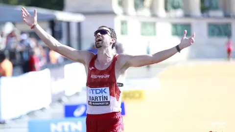 &Aacute;lvaro Mart&iacute;n, medalla de bronce en los 20 km marcha (foto: Agencias)