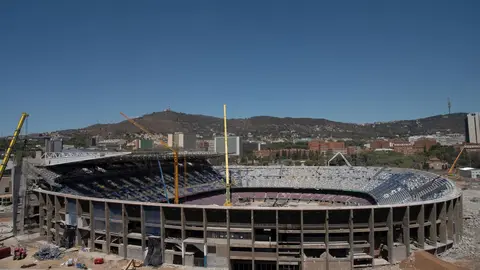 El Spotify Camp Nou durante las obras para su remodelaci&oacute;n